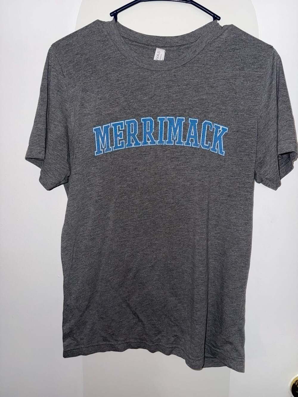 Bella+Canvas Merrimack College Tri-Blend Graphic T-Shirt Gray